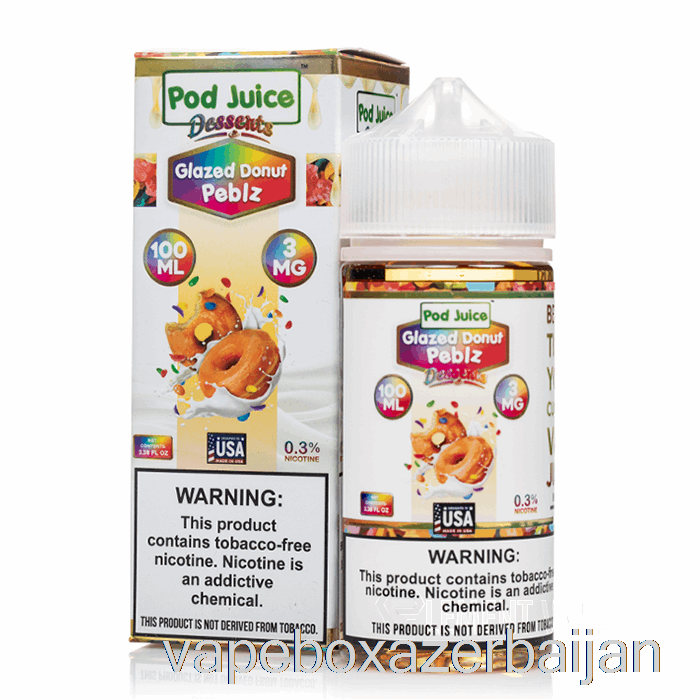 Vape Smoke Glazed Donut Peblz - Pod Juice - 100mL 0mg